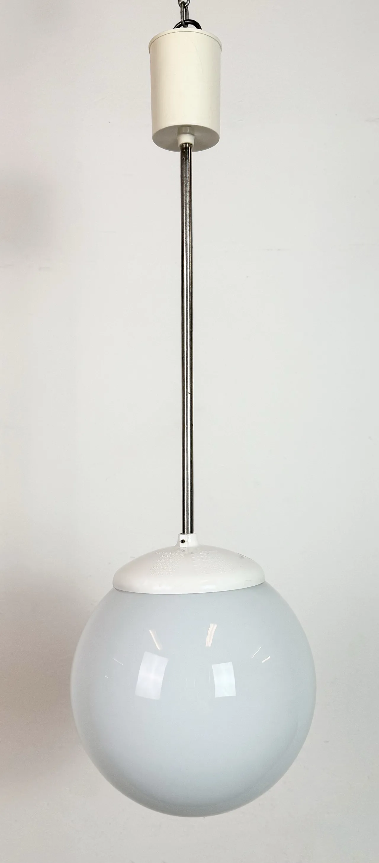 Vintage Chandelier with Milk Glass from Elektrosvit, 1960s 3