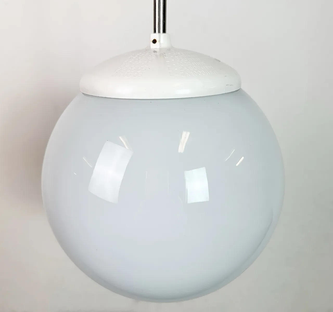 Vintage Chandelier with Milk Glass from Elektrosvit, 1960s 4