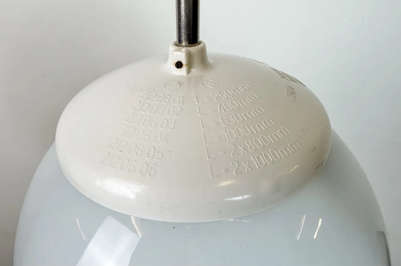 Vintage Chandelier with Milk Glass from Elektrosvit, 1960s 5