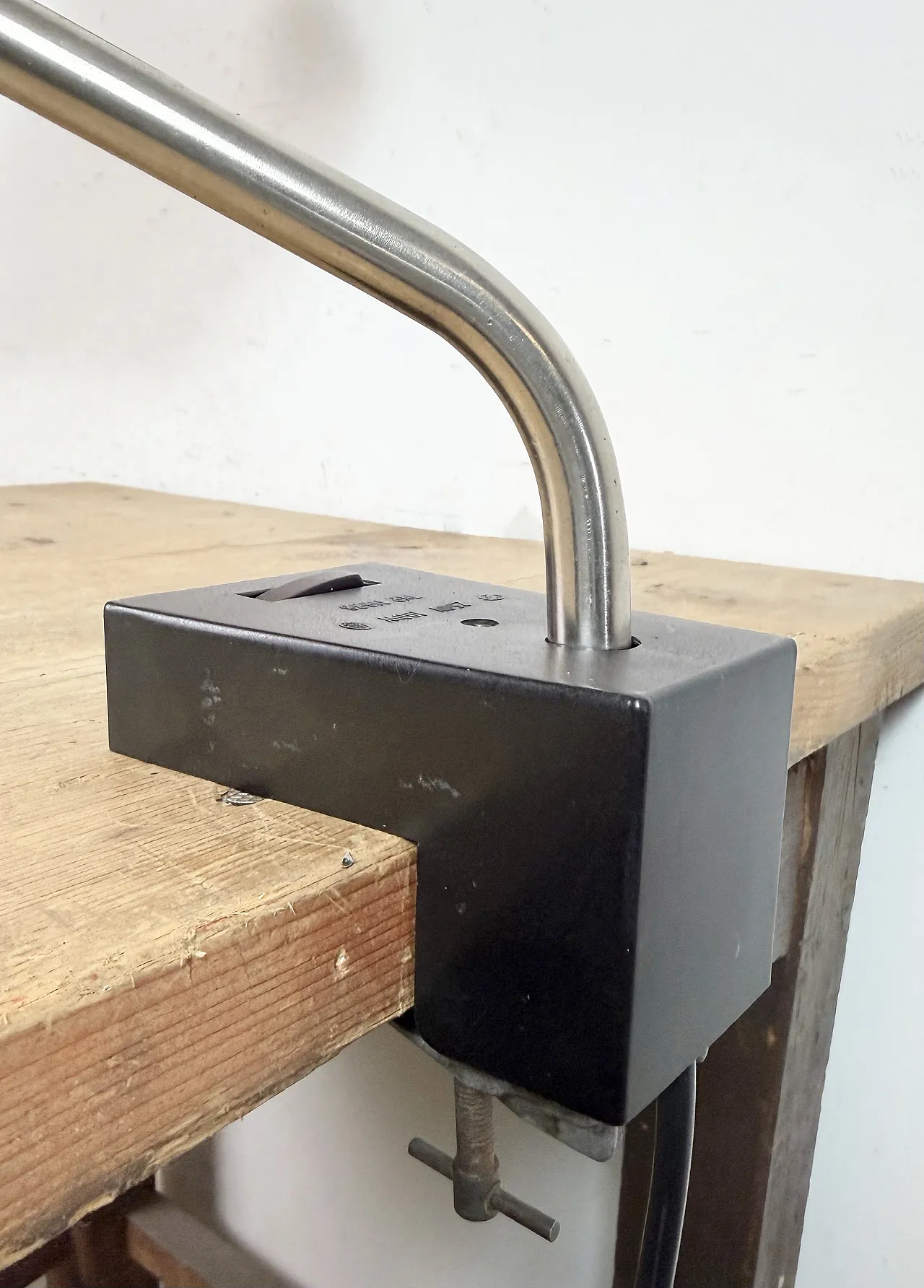 Lampada da scrivania da ufficio industriale grigia di Elektrosvit, anni '70 7