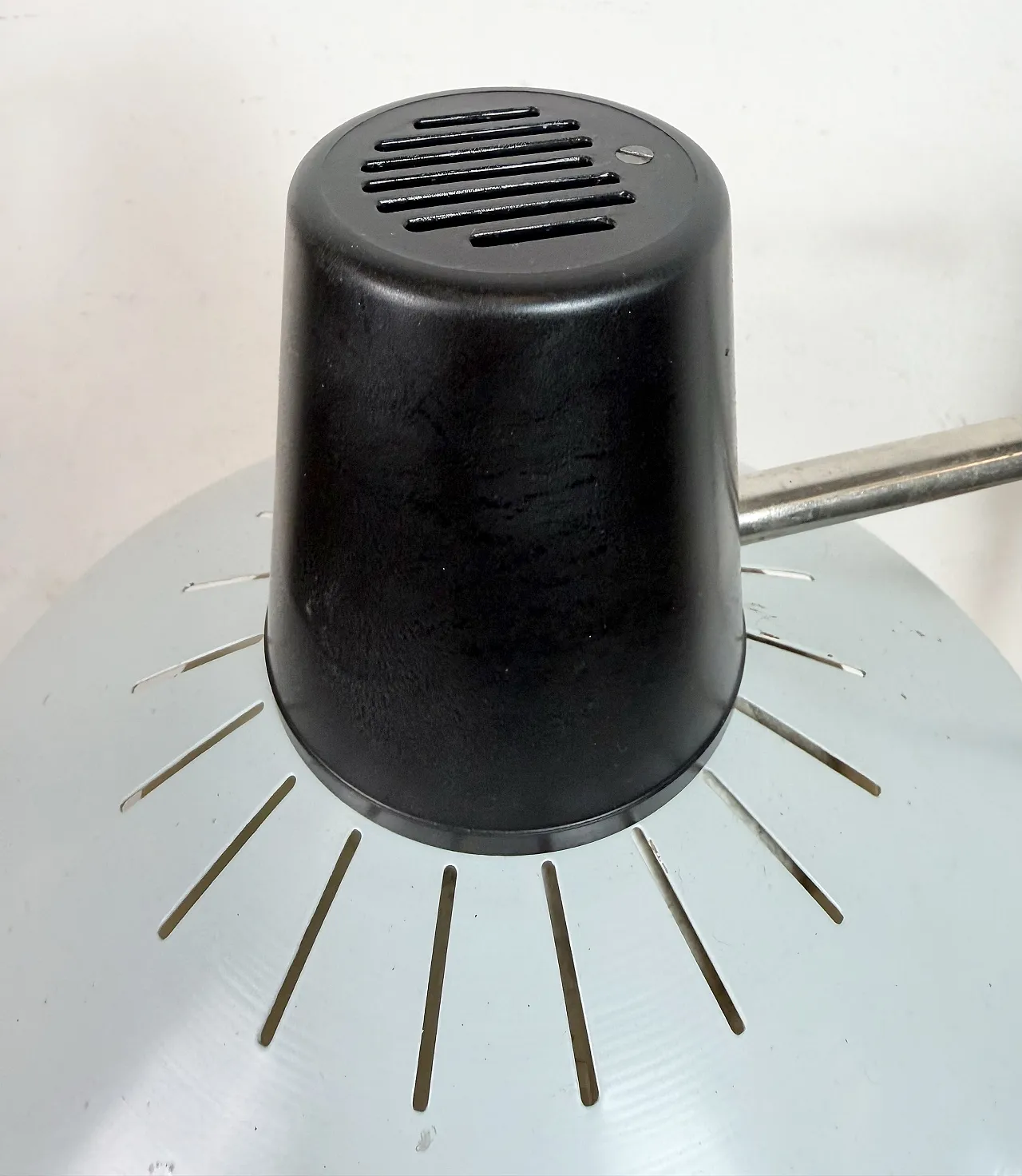 Lampada da scrivania da ufficio industriale grigia di Elektrosvit, anni '70 11