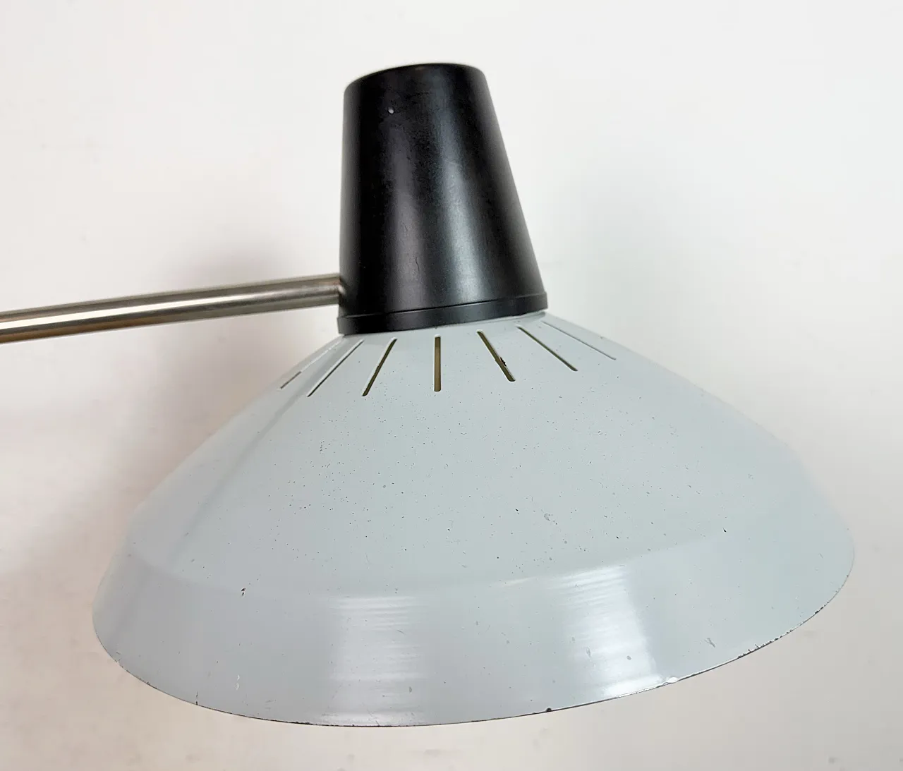 Lampada da scrivania da ufficio industriale grigia di Elektrosvit, anni '70 14