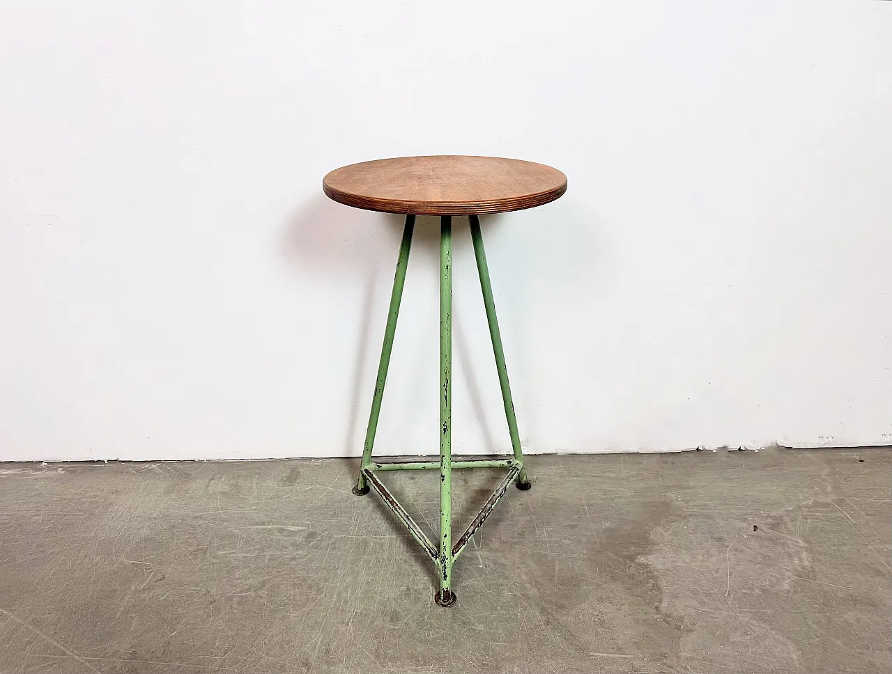 Green Industrial Workshop Stool, 1960s 2