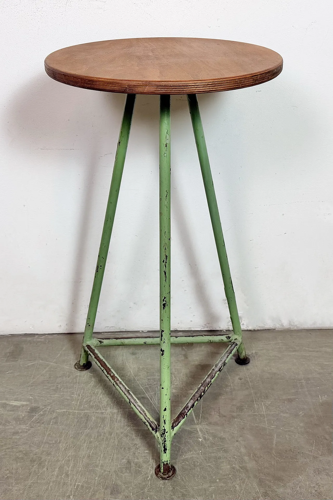 Green Industrial Workshop Stool, 1960s 3