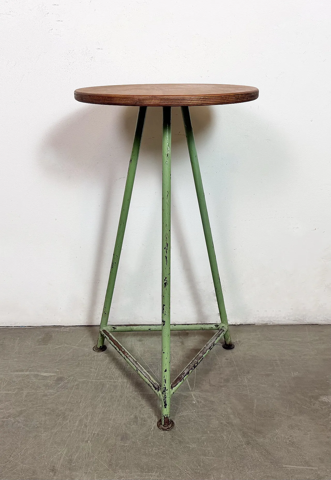 Green Industrial Workshop Stool, 1960s 4