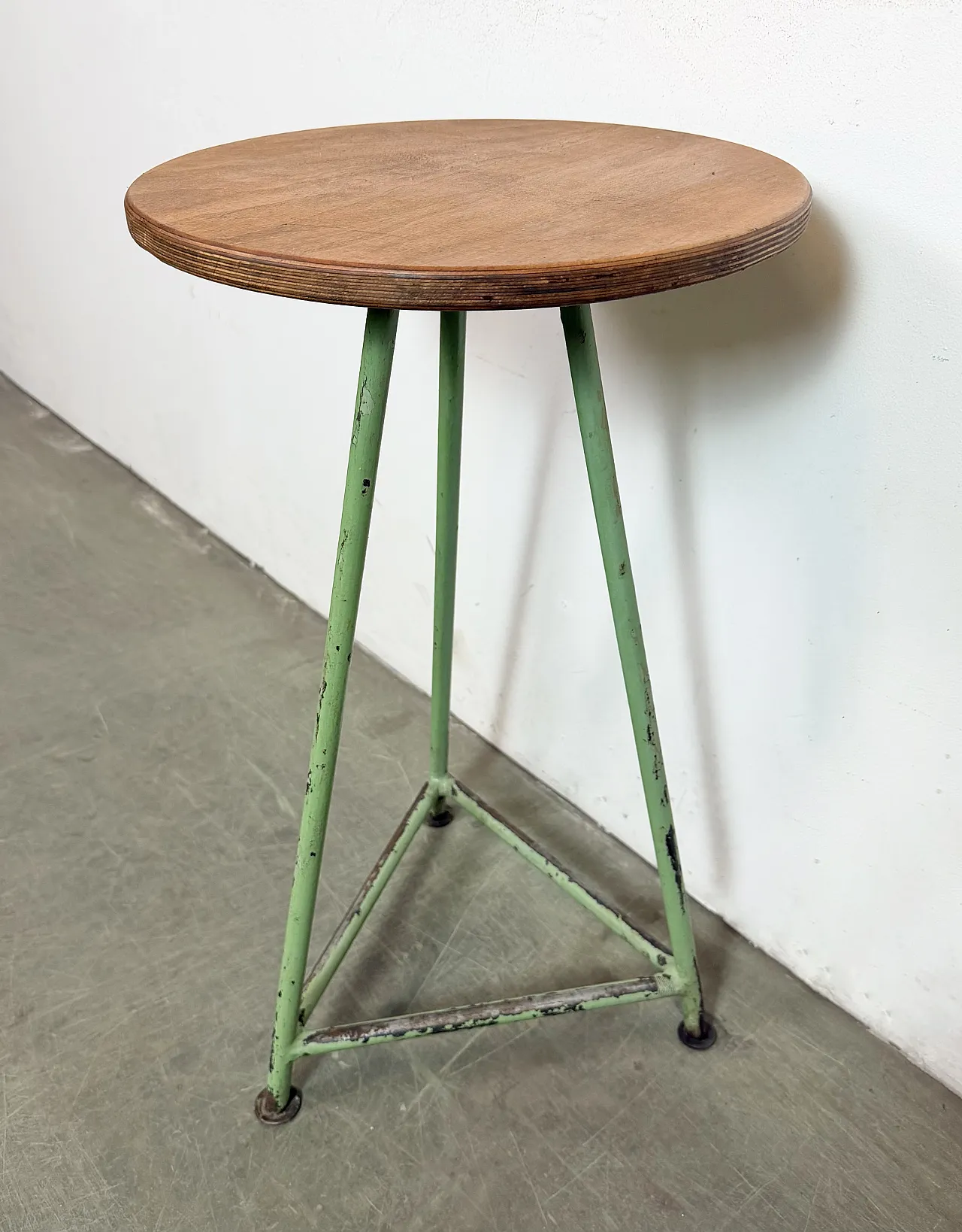 Green Industrial Workshop Stool, 1960s 8