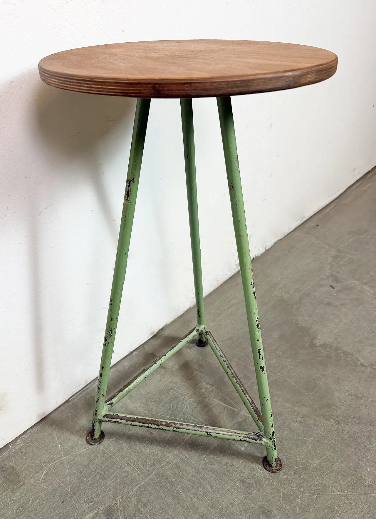 Green Industrial Workshop Stool, 1960s 9