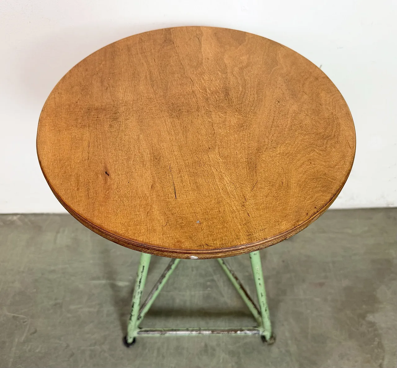 Green Industrial Workshop Stool, 1960s 12