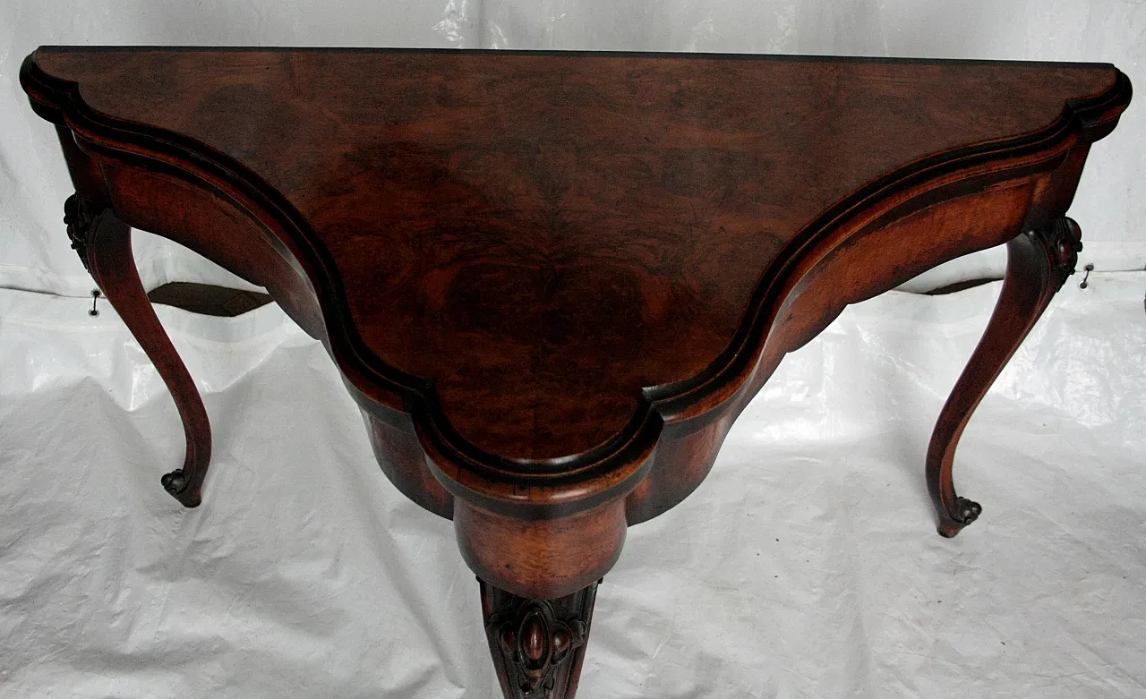 Console English gaming table, late 18th century 6