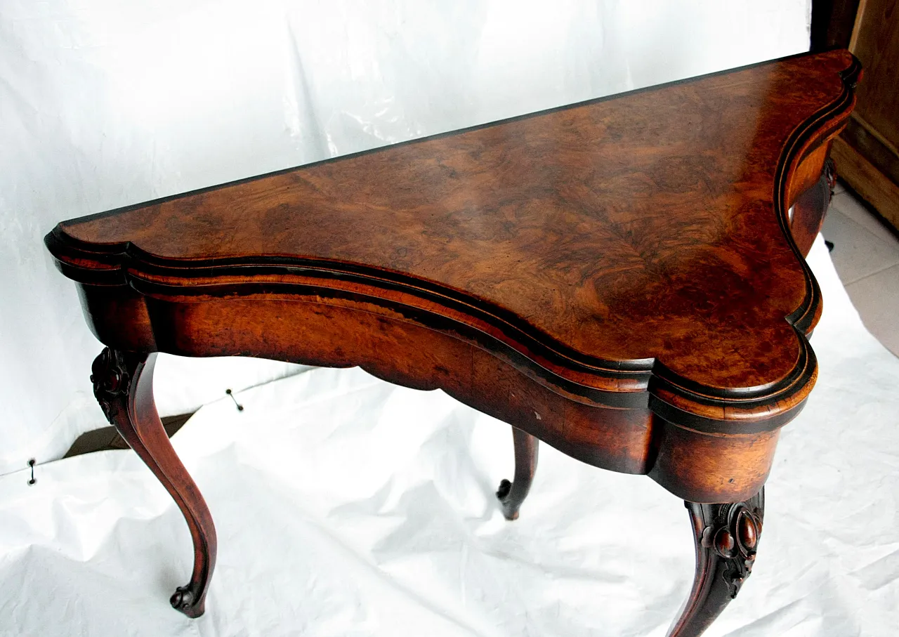 Console English gaming table, late 18th century 7