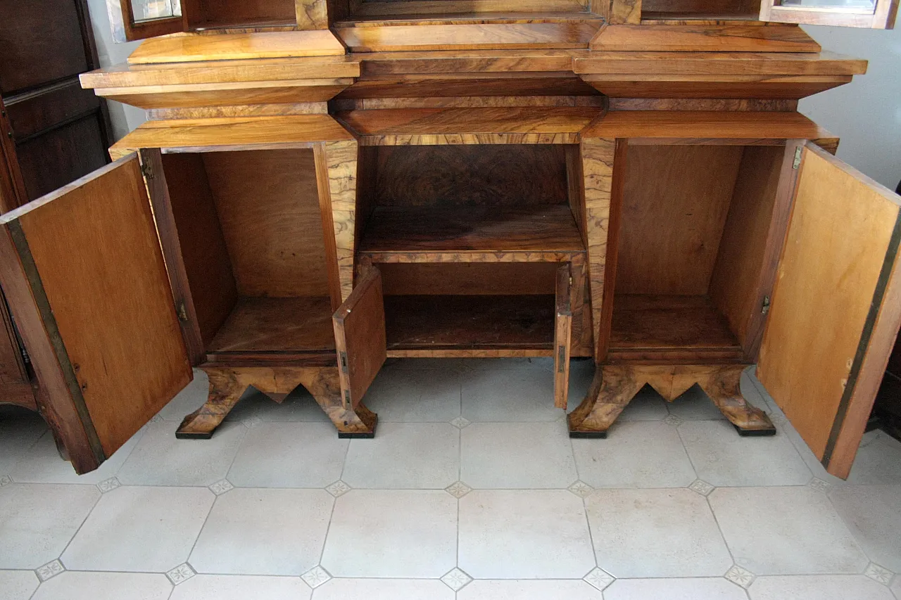 Art Deco sideboard in olive wood, Minister Bottai, 1930s 14