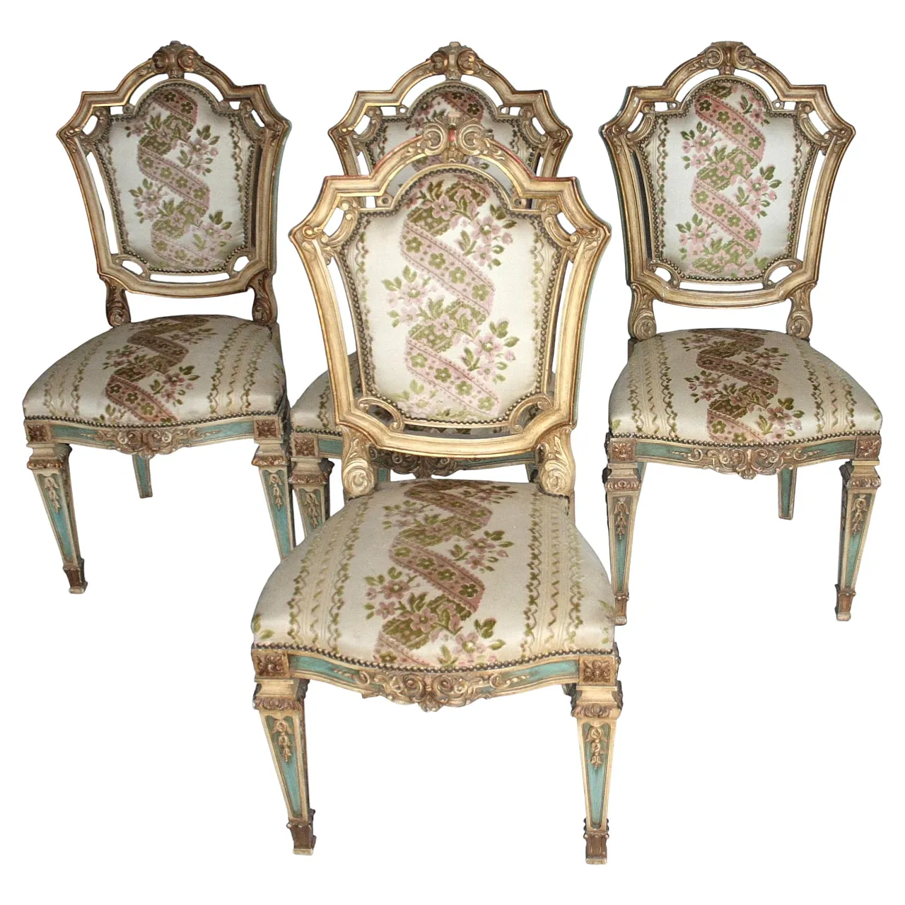 4 Chairs in Napoleon III style, late 19th century 1