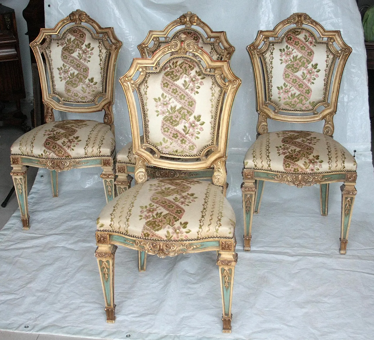 4 Chairs in Napoleon III style, late 19th century 4