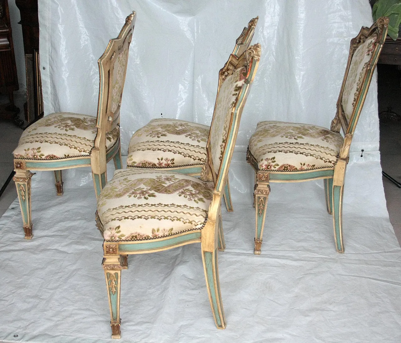 4 Chairs in Napoleon III style, late 19th century 5