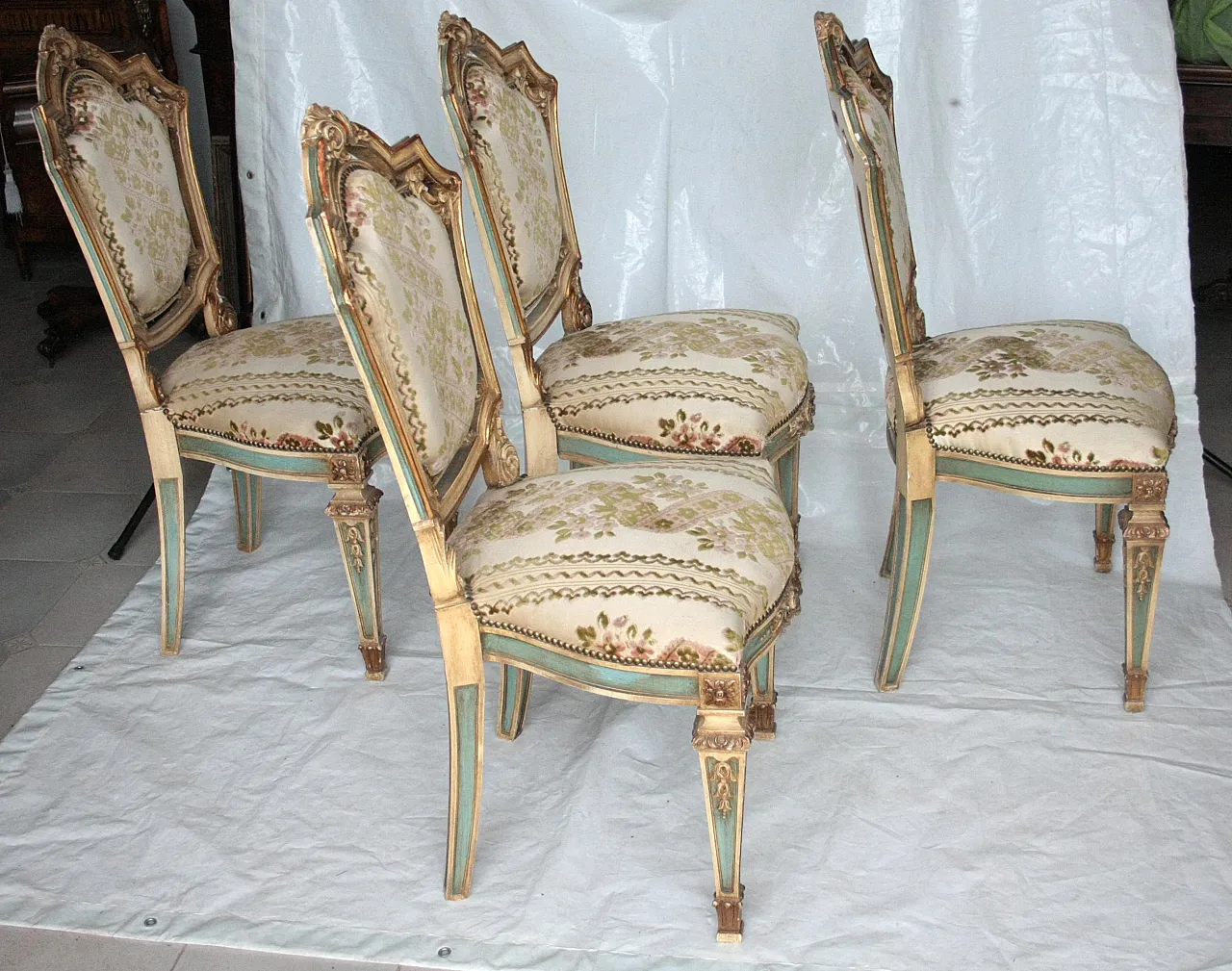 4 Chairs in Napoleon III style, late 19th century 10