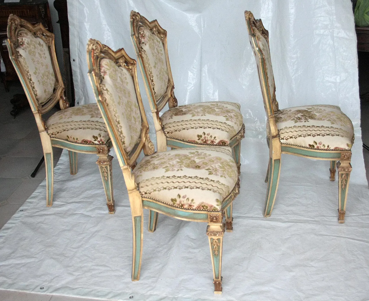 4 Chairs in Napoleon III style, late 19th century 11
