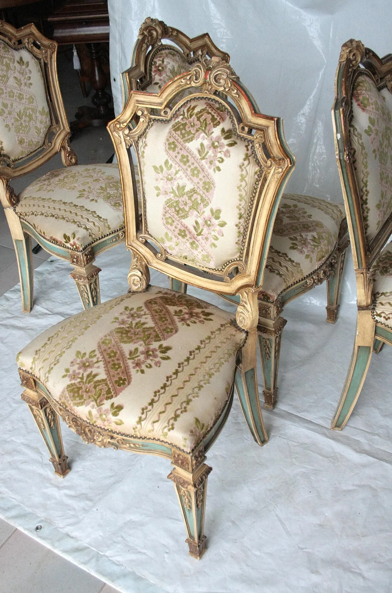 4 Chairs in Napoleon III style, late 19th century 13