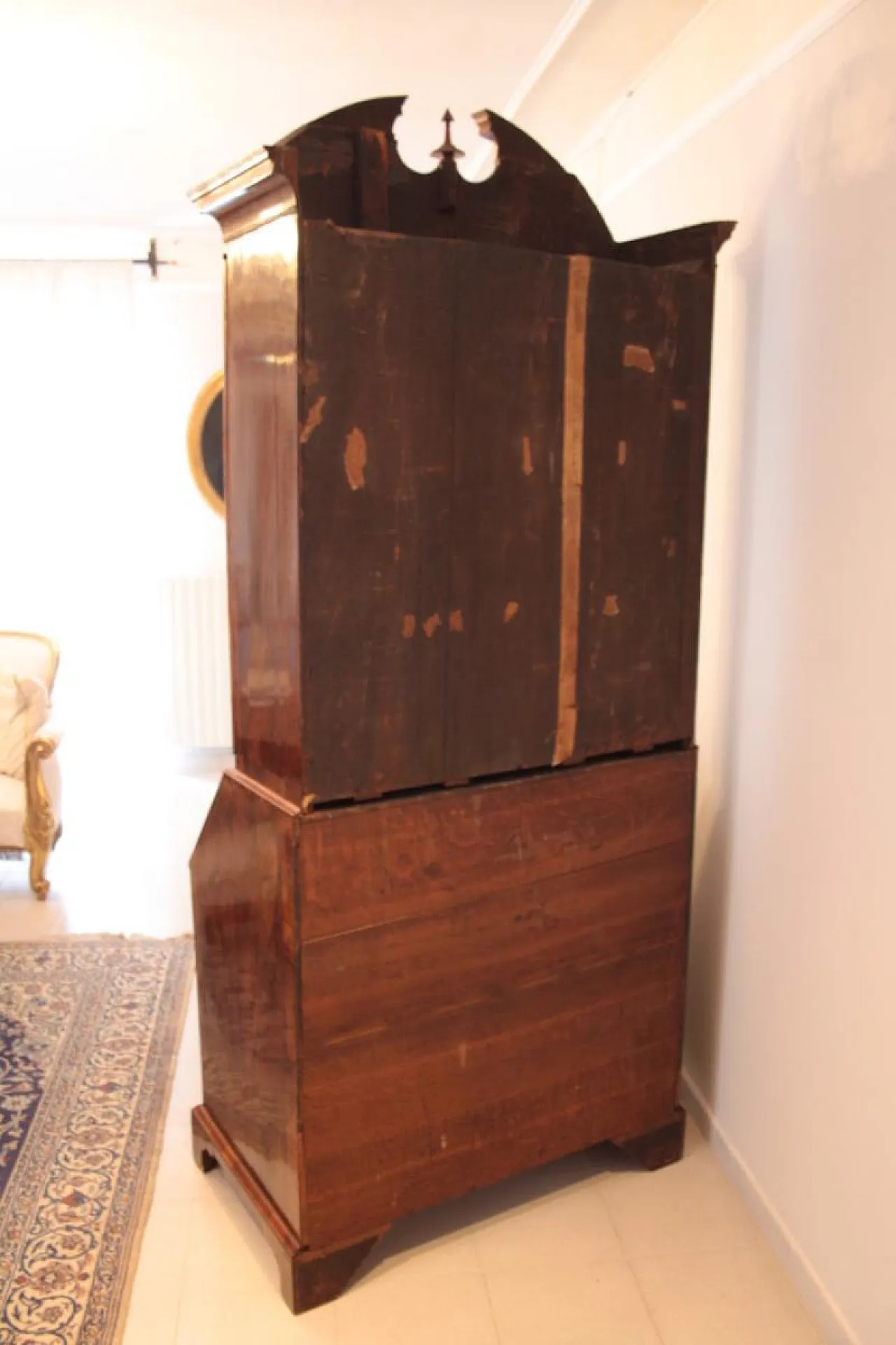 Louis XVI secretaire in walnut wood, 18th century 4