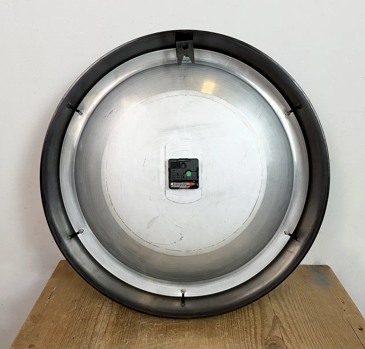 Large Industrial Bakelite Factory Wall Clock from Pragotron, 1950s 15