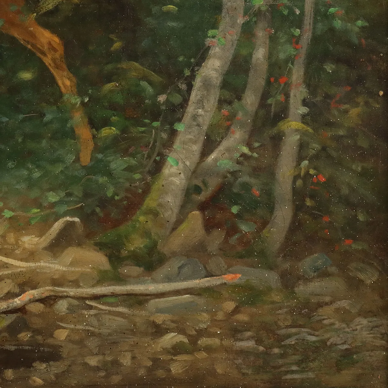 Fawns in the Woods, oil on canvas, 19th century 7