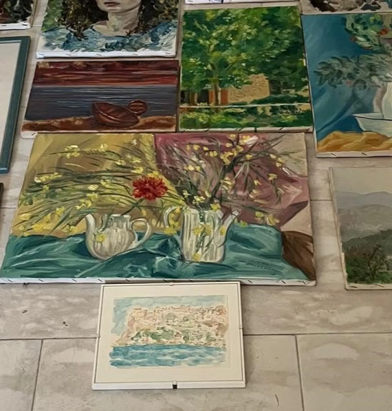 Quadri d’Autore di Brunella De Filippis e Altri olio e acquerelli, 70s 4