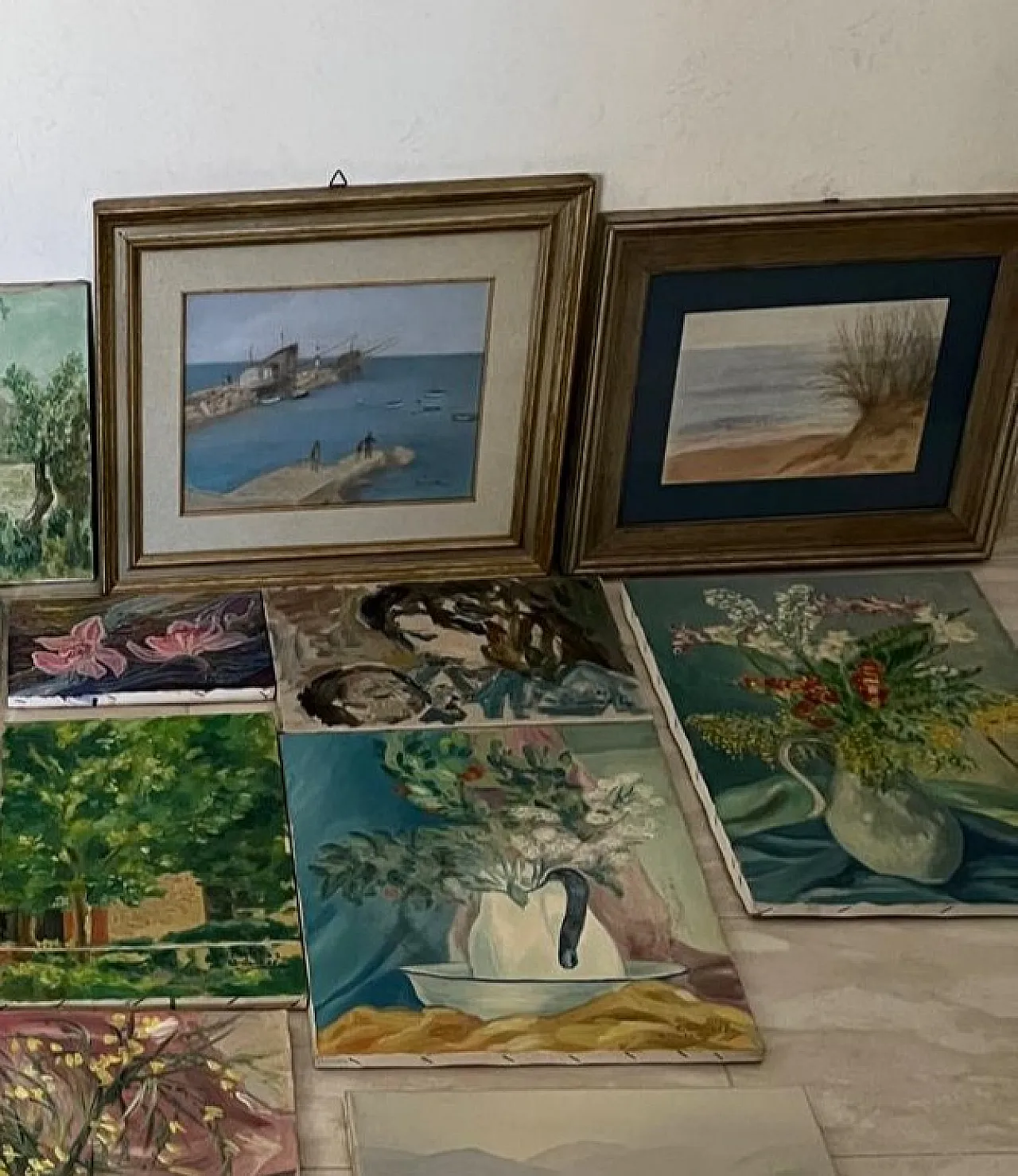 Quadri d’Autore di Brunella De Filippis e Altri olio e acquerelli, 70s 5
