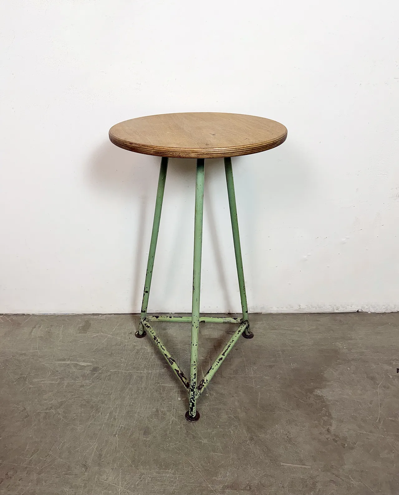 Green Industrial Workshop Stool, 1960s 2