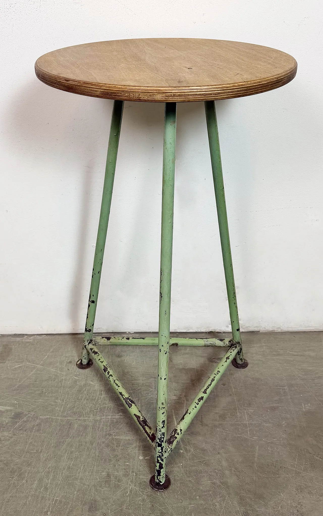 Green Industrial Workshop Stool, 1960s 3