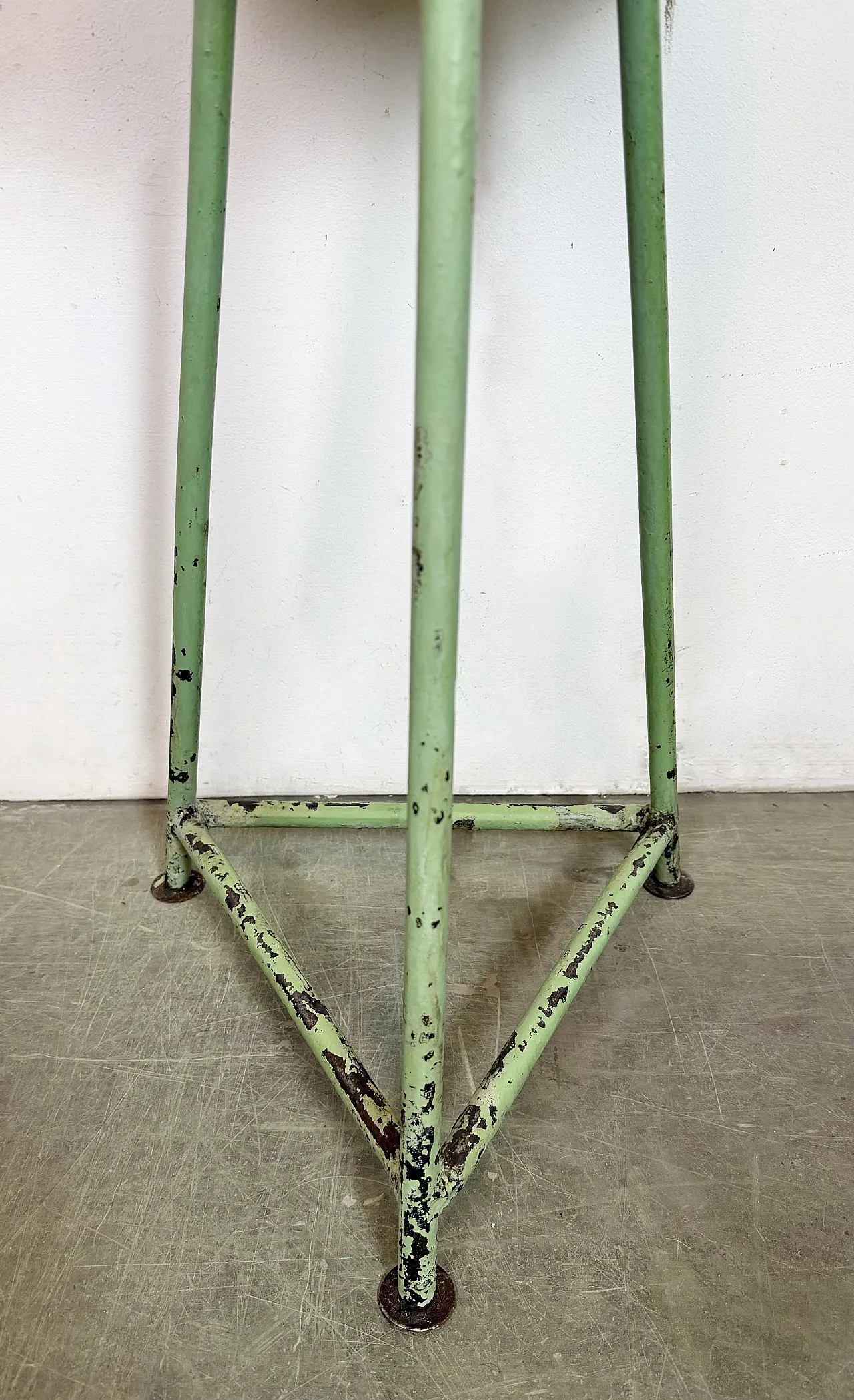 Green Industrial Workshop Stool, 1960s 4