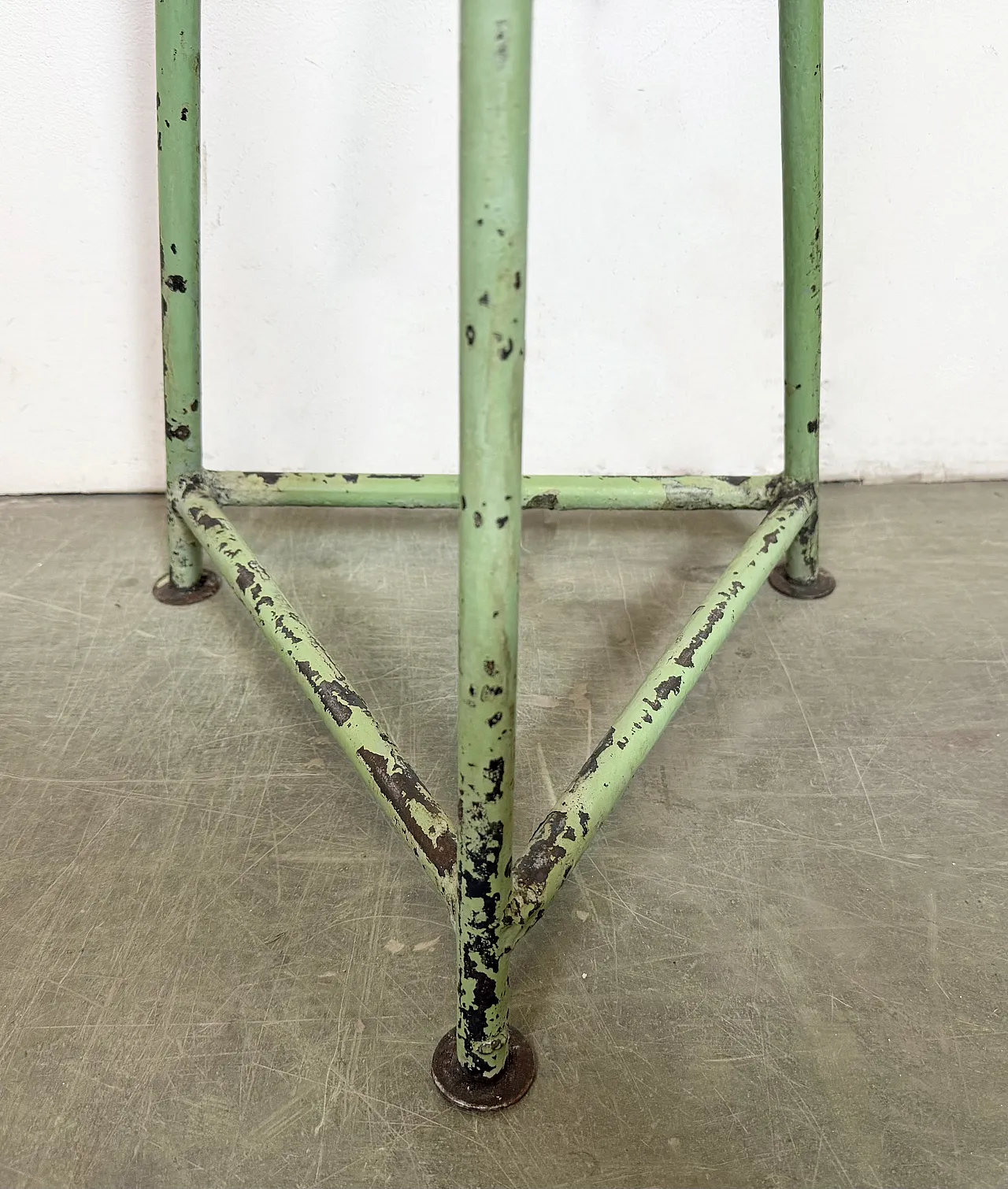 Green Industrial Workshop Stool, 1960s 8