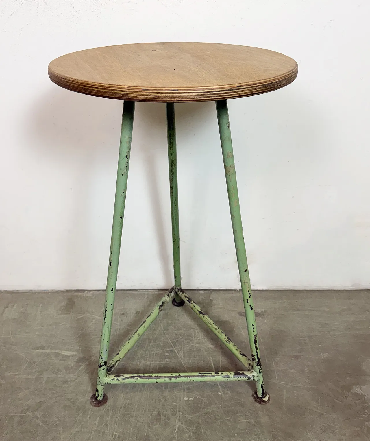 Green Industrial Workshop Stool, 1960s 9