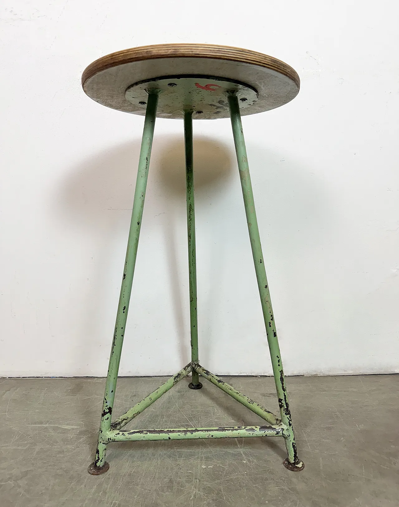 Green Industrial Workshop Stool, 1960s 12
