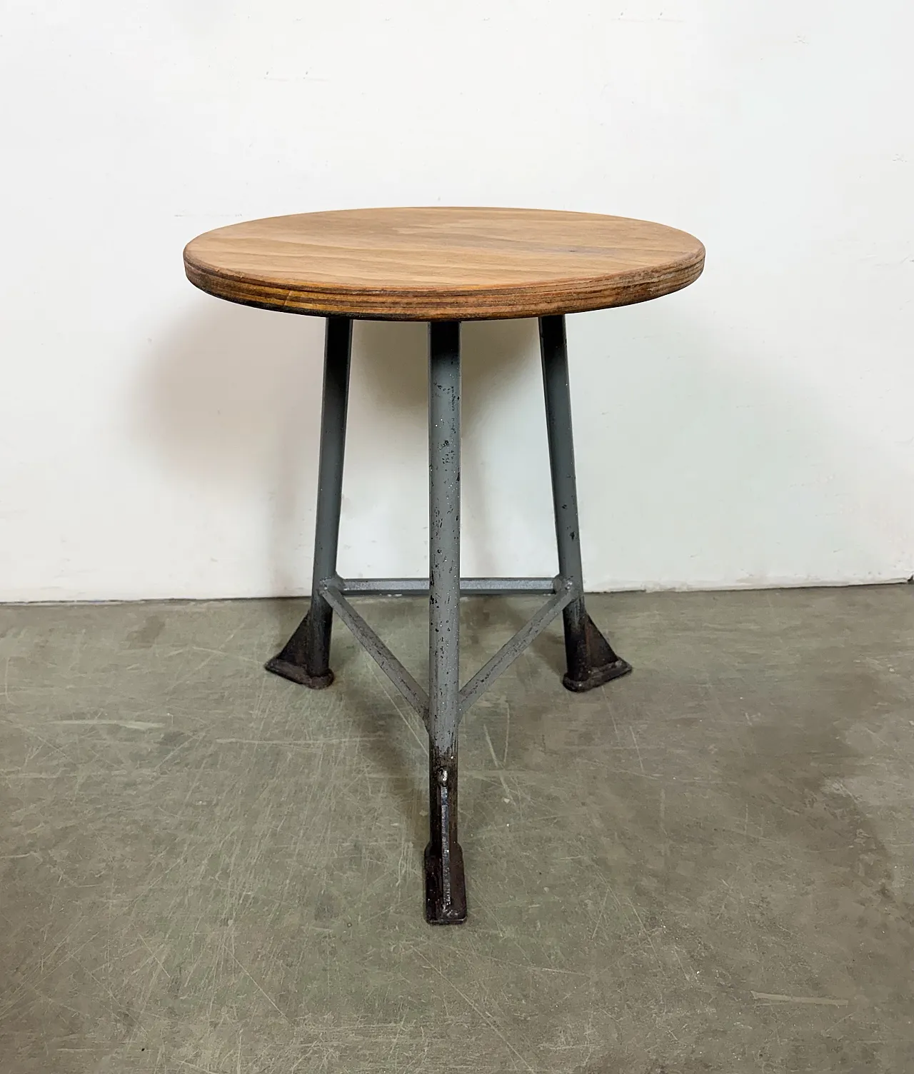 Grey Industrial Workshop Stool, 1960s 2