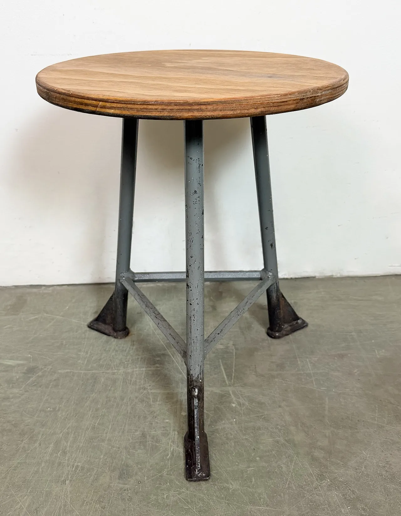 Grey Industrial Workshop Stool, 1960s 3