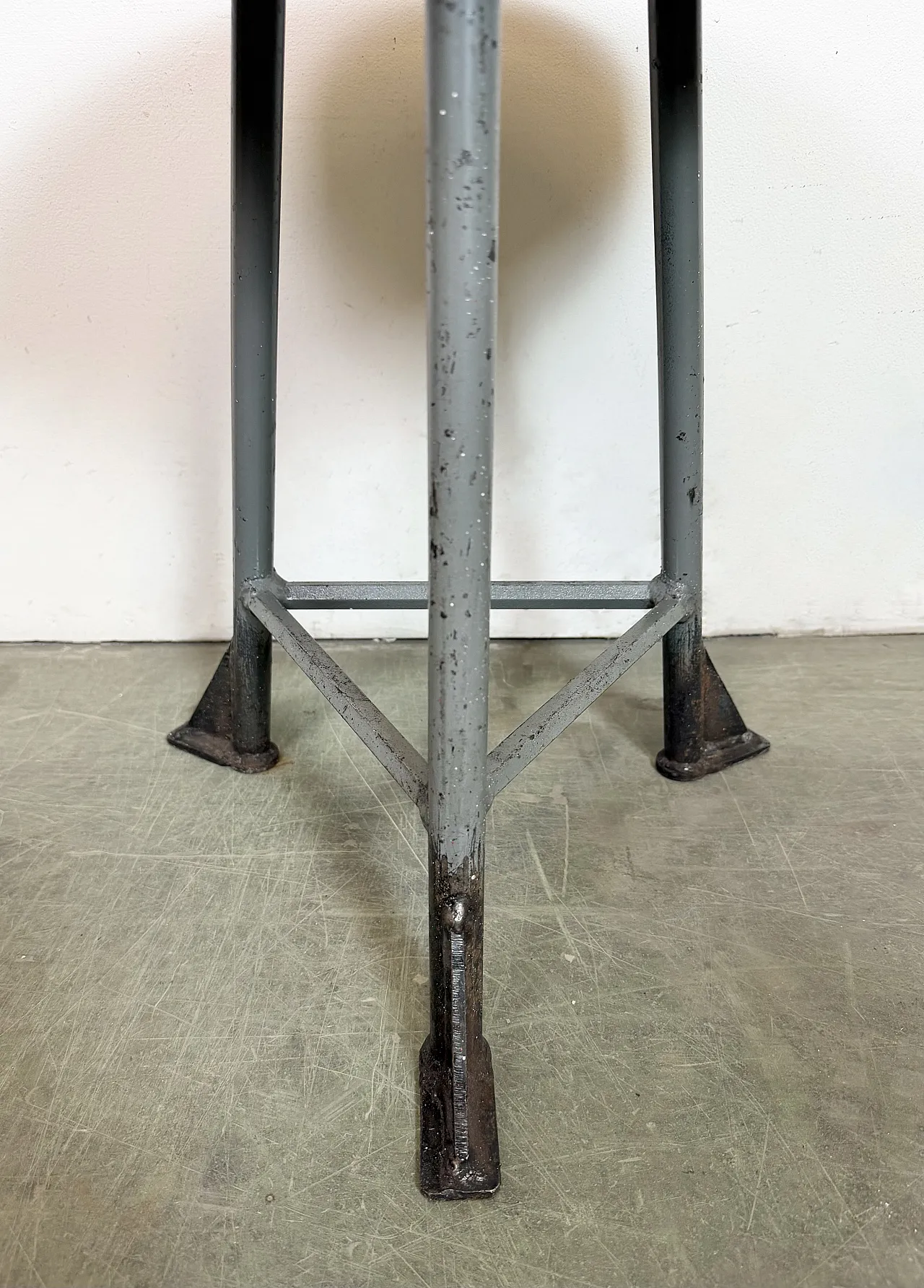 Grey Industrial Workshop Stool, 1960s 5