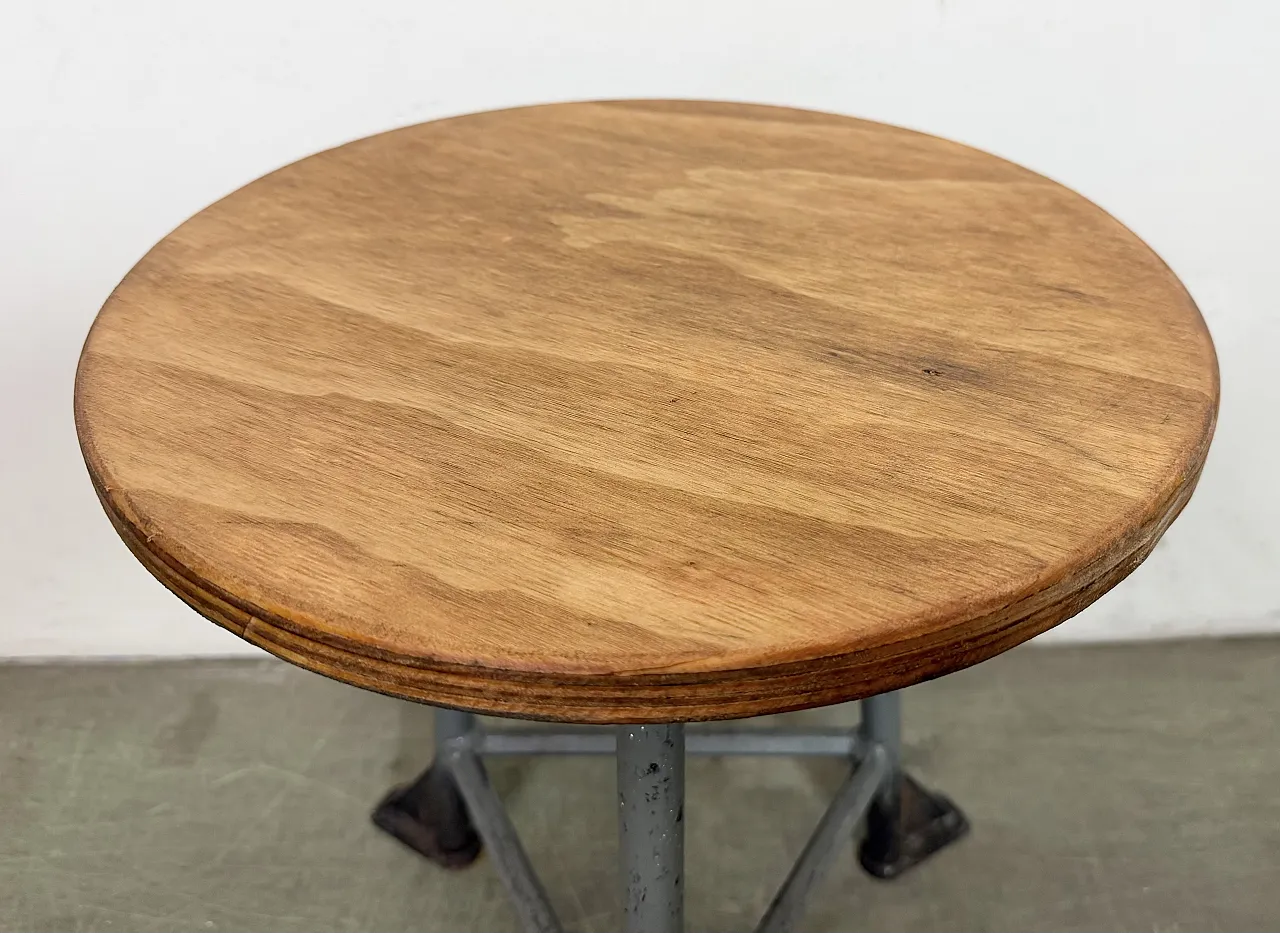 Grey Industrial Workshop Stool, 1960s 6