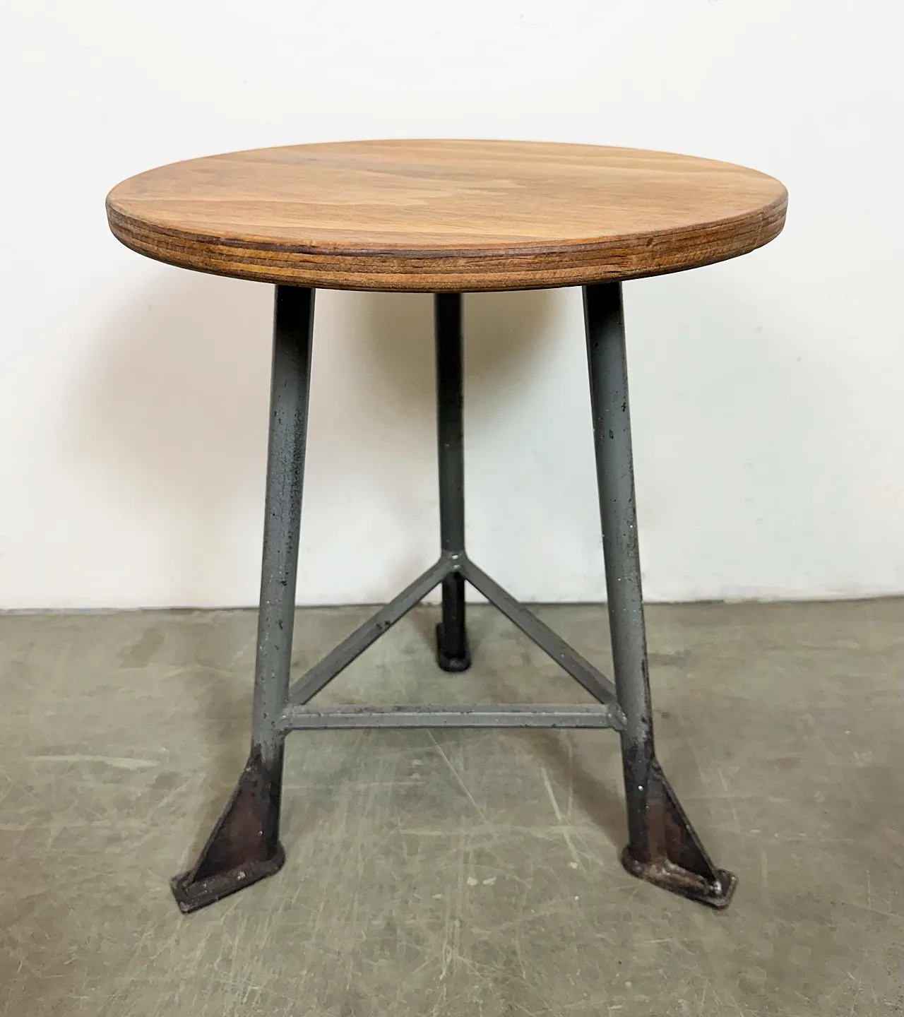 Grey Industrial Workshop Stool, 1960s 9