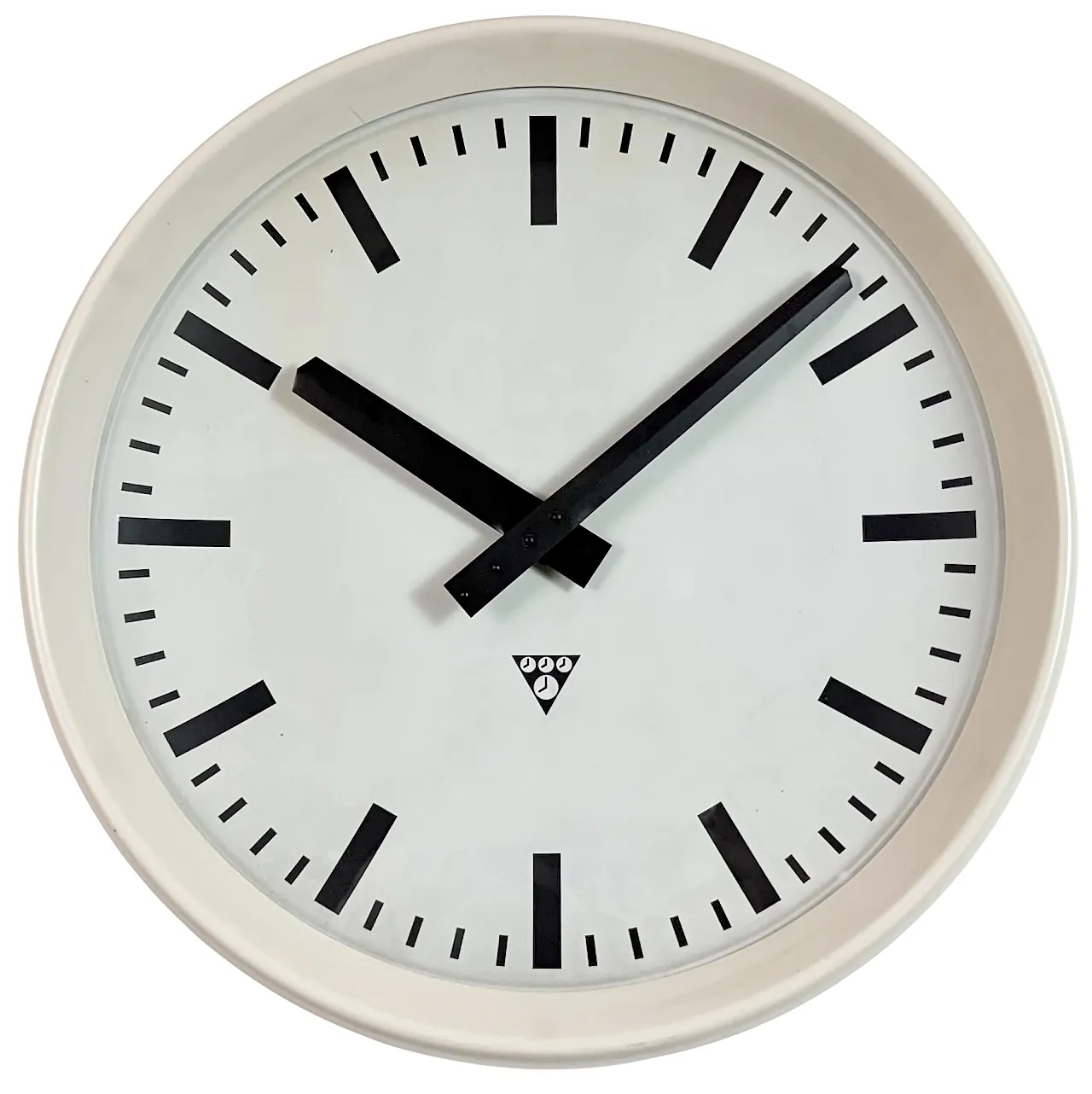 Large Industrial Bakelite Factory Wall Clock from Pragotron, 1960s 1