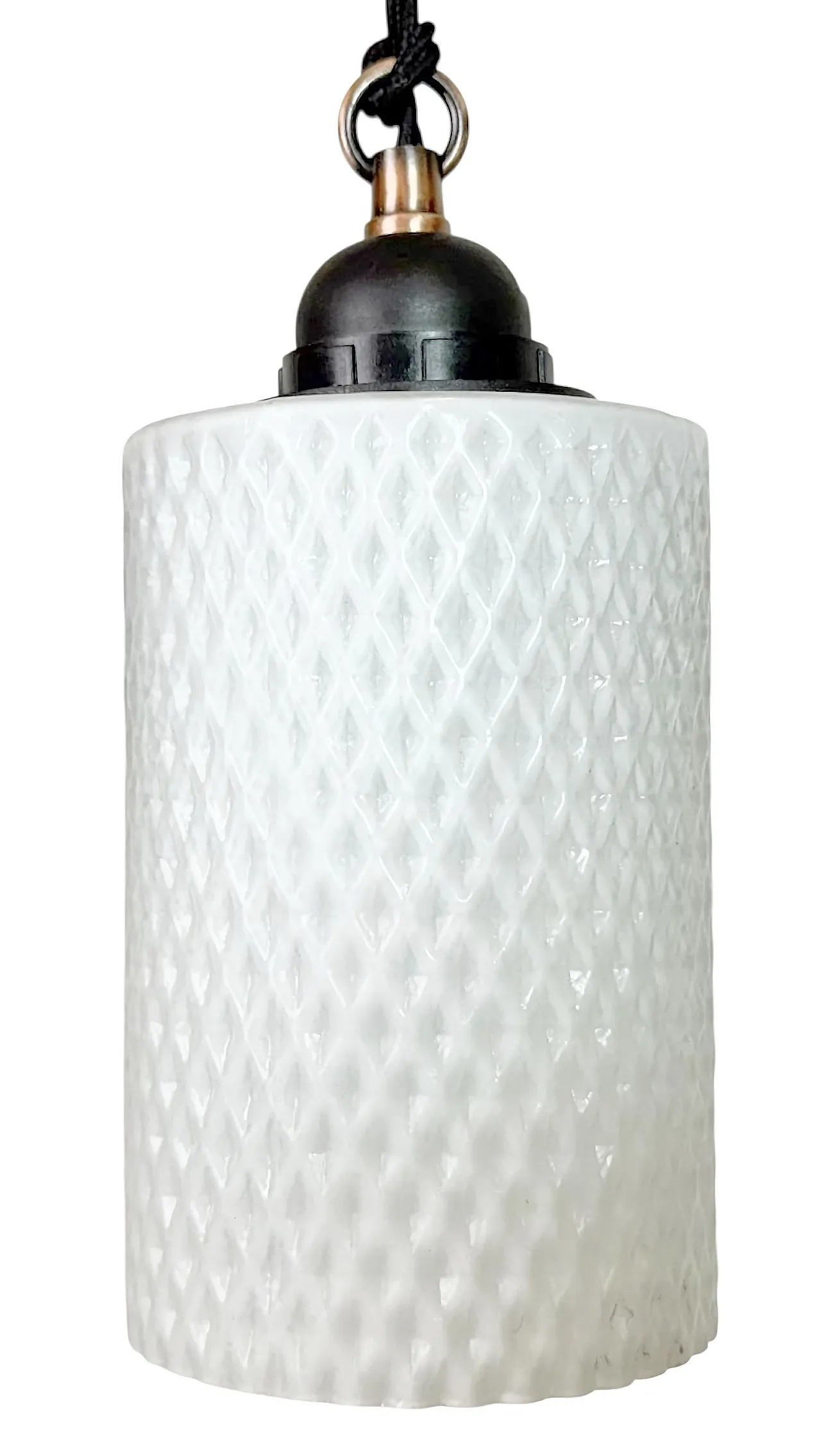 Lampada da soffitto vintage in vetro, anni '70 1
