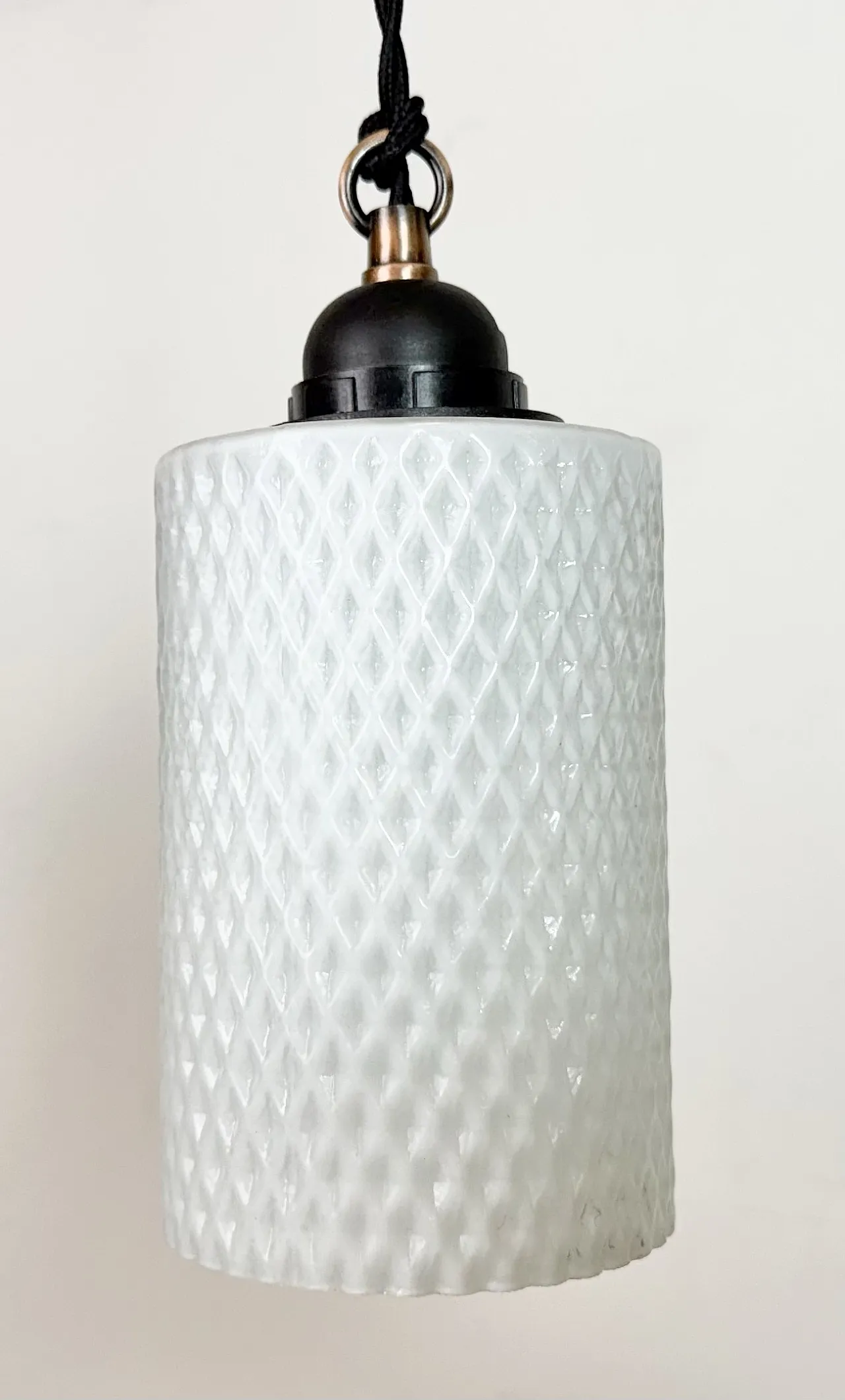 Lampada da soffitto vintage in vetro, anni '70 3