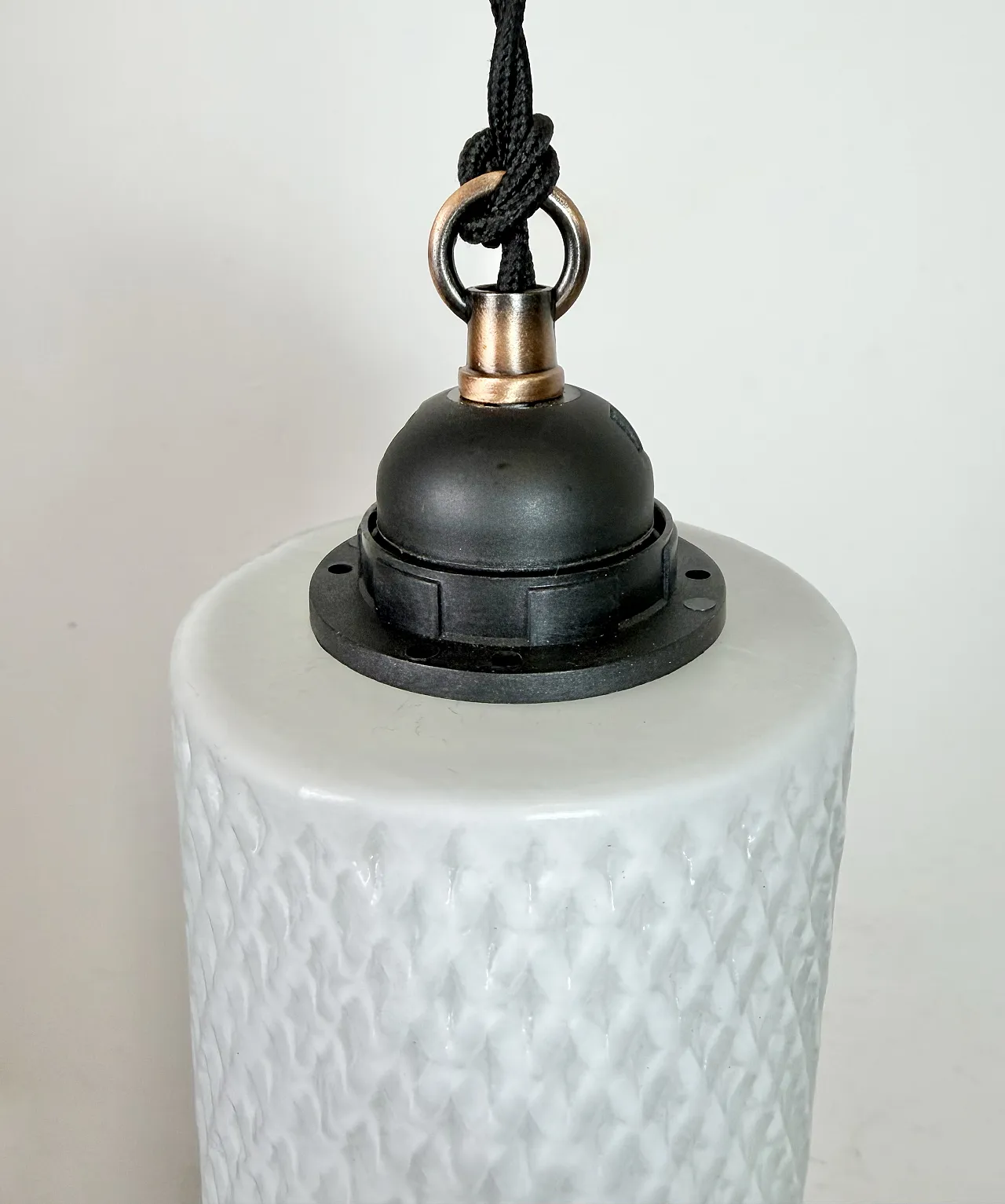Lampada da soffitto vintage in vetro, anni '70 4