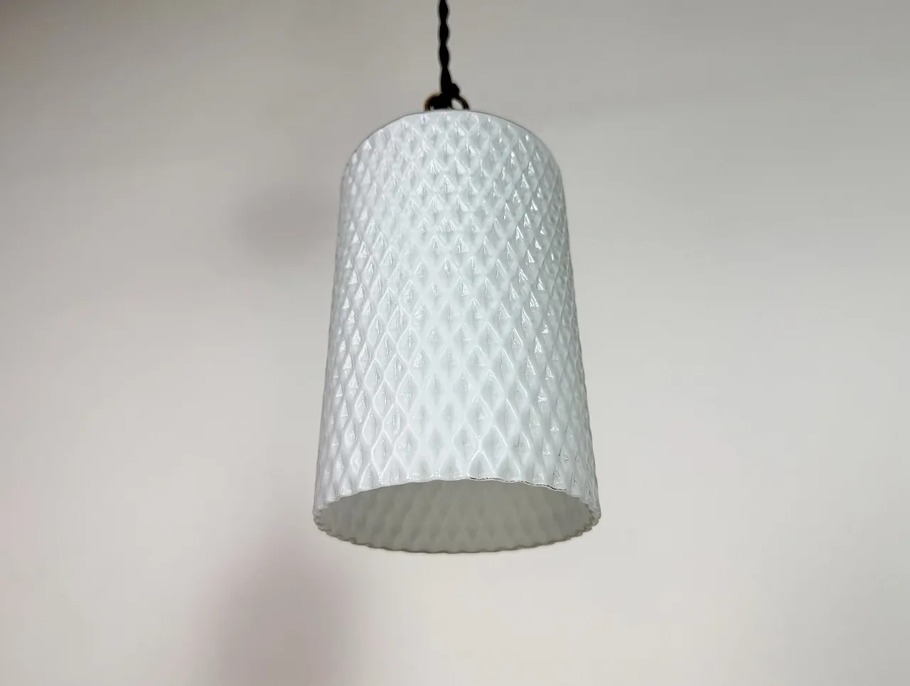 Lampada da soffitto vintage in vetro, anni '70 5