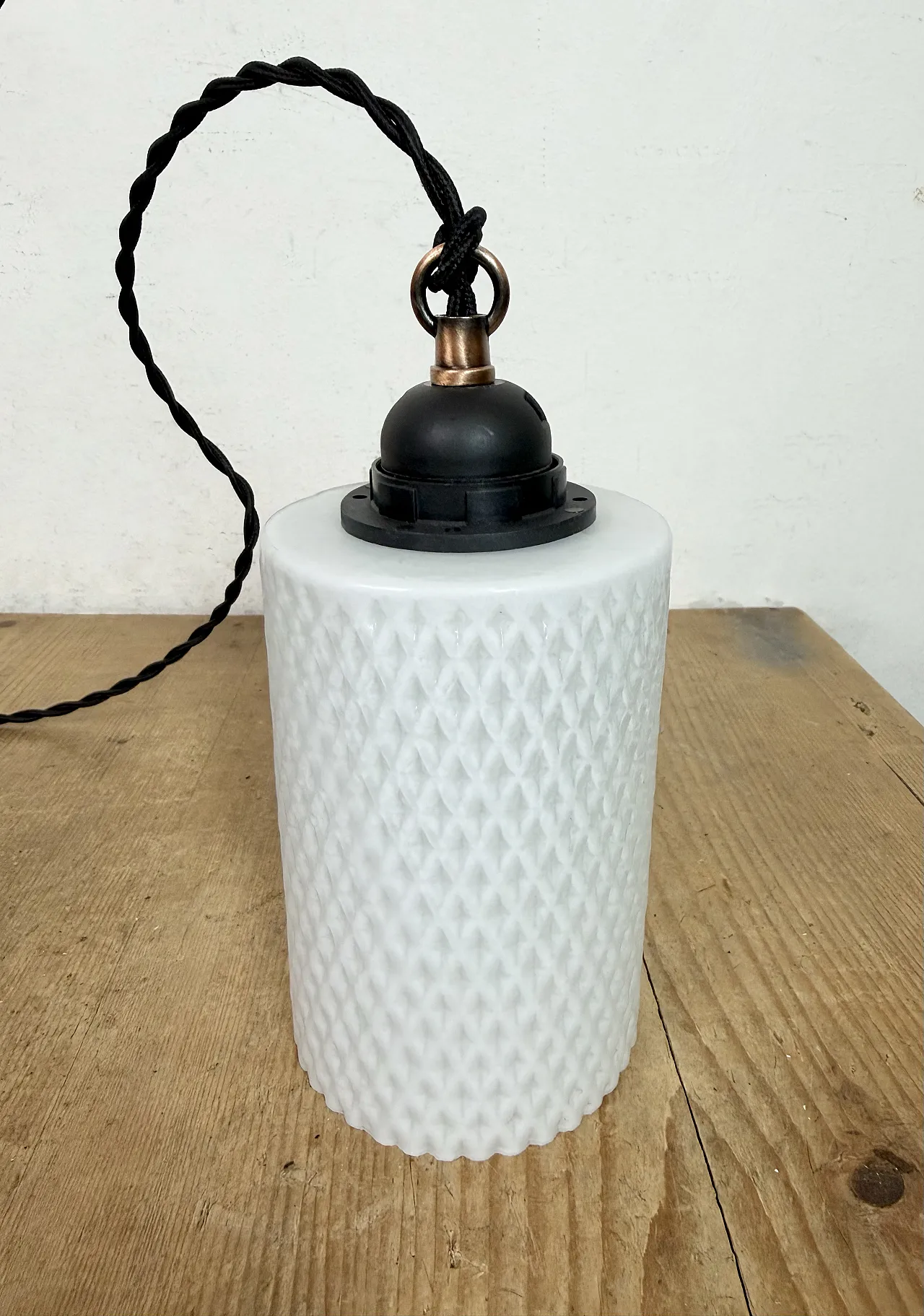 Lampada da soffitto vintage in vetro, anni '70 9