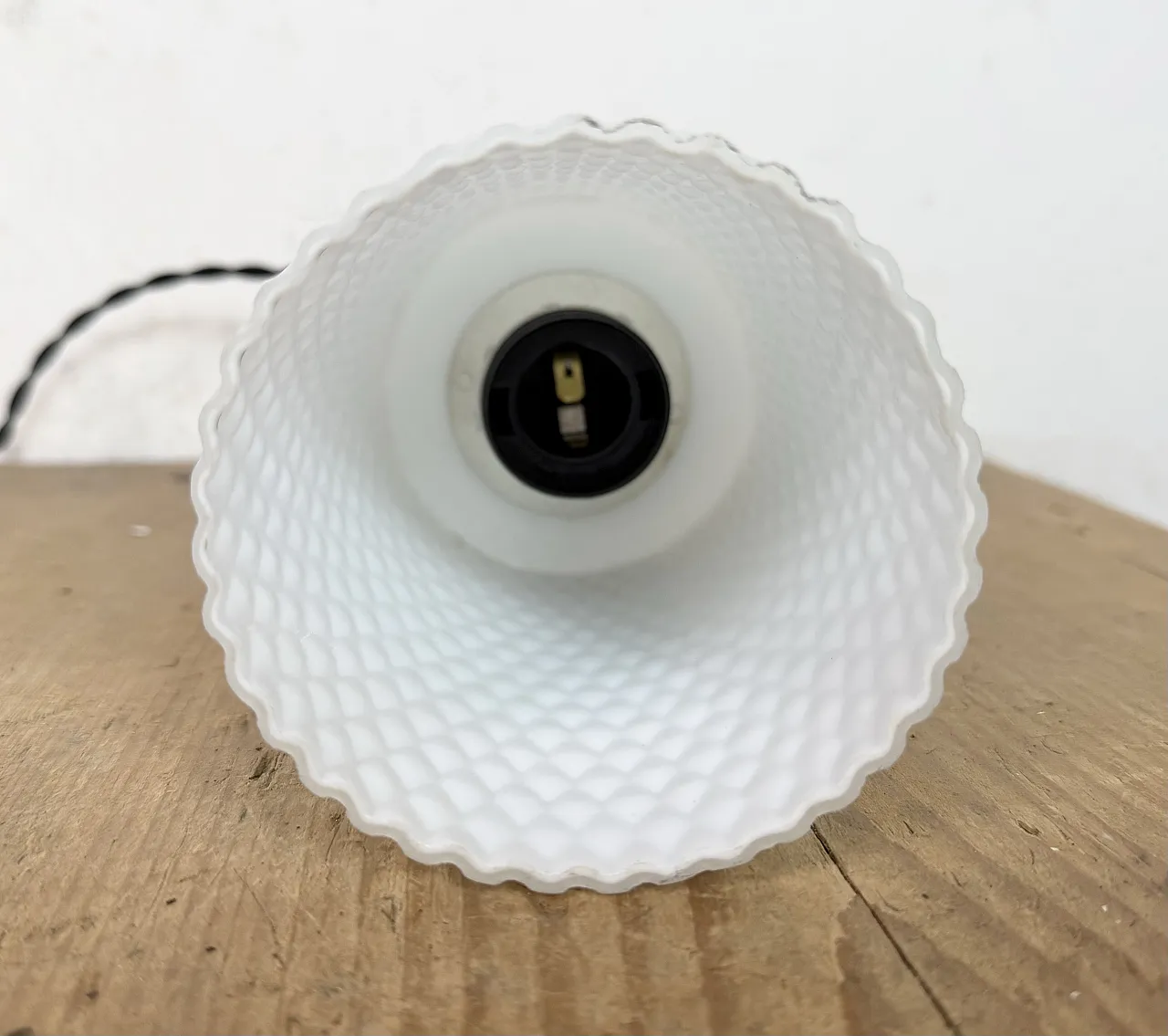 Lampada da soffitto vintage in vetro, anni '70 11