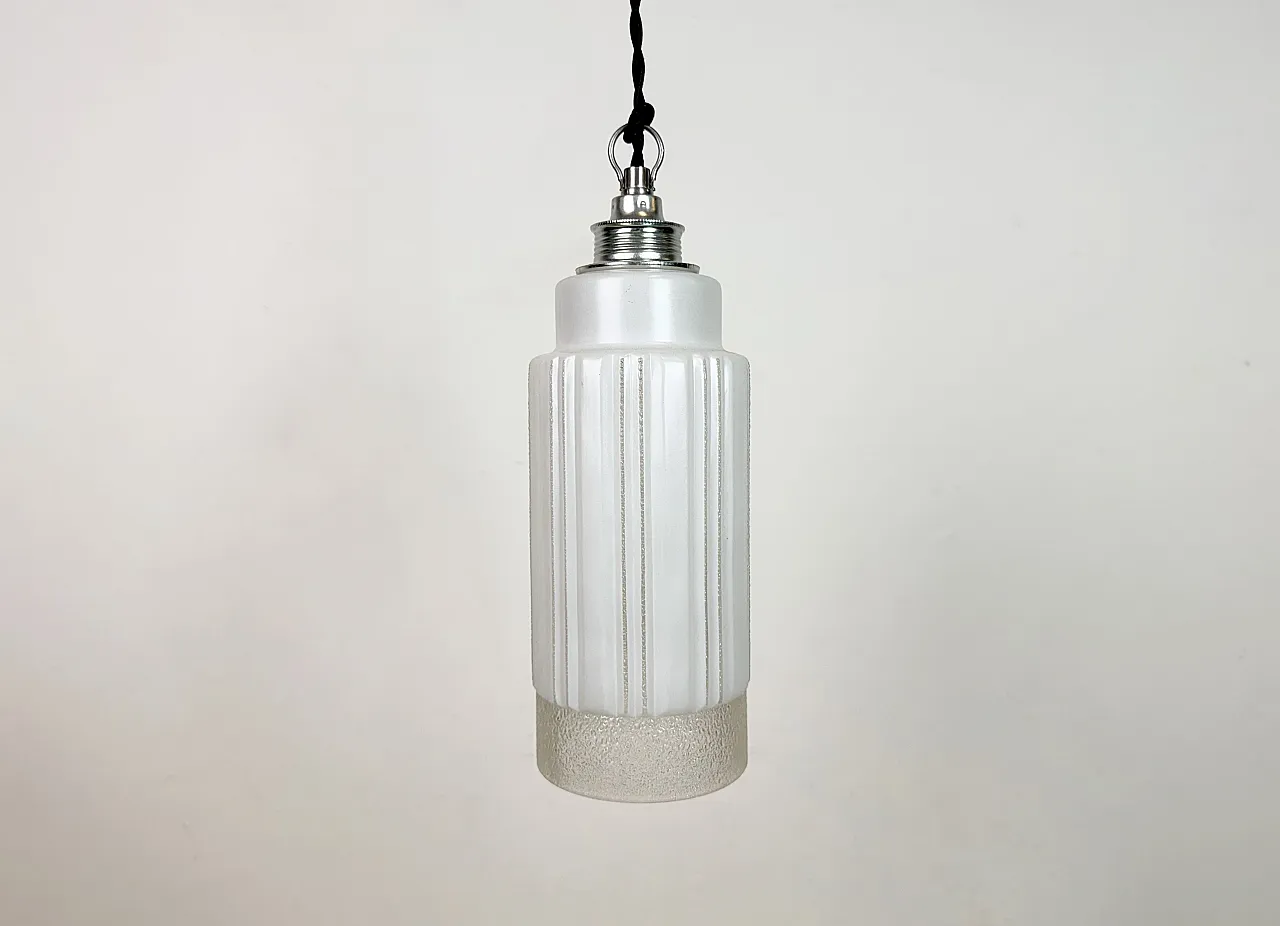 Lampada da soffitto vintage in vetro, anni '70 2