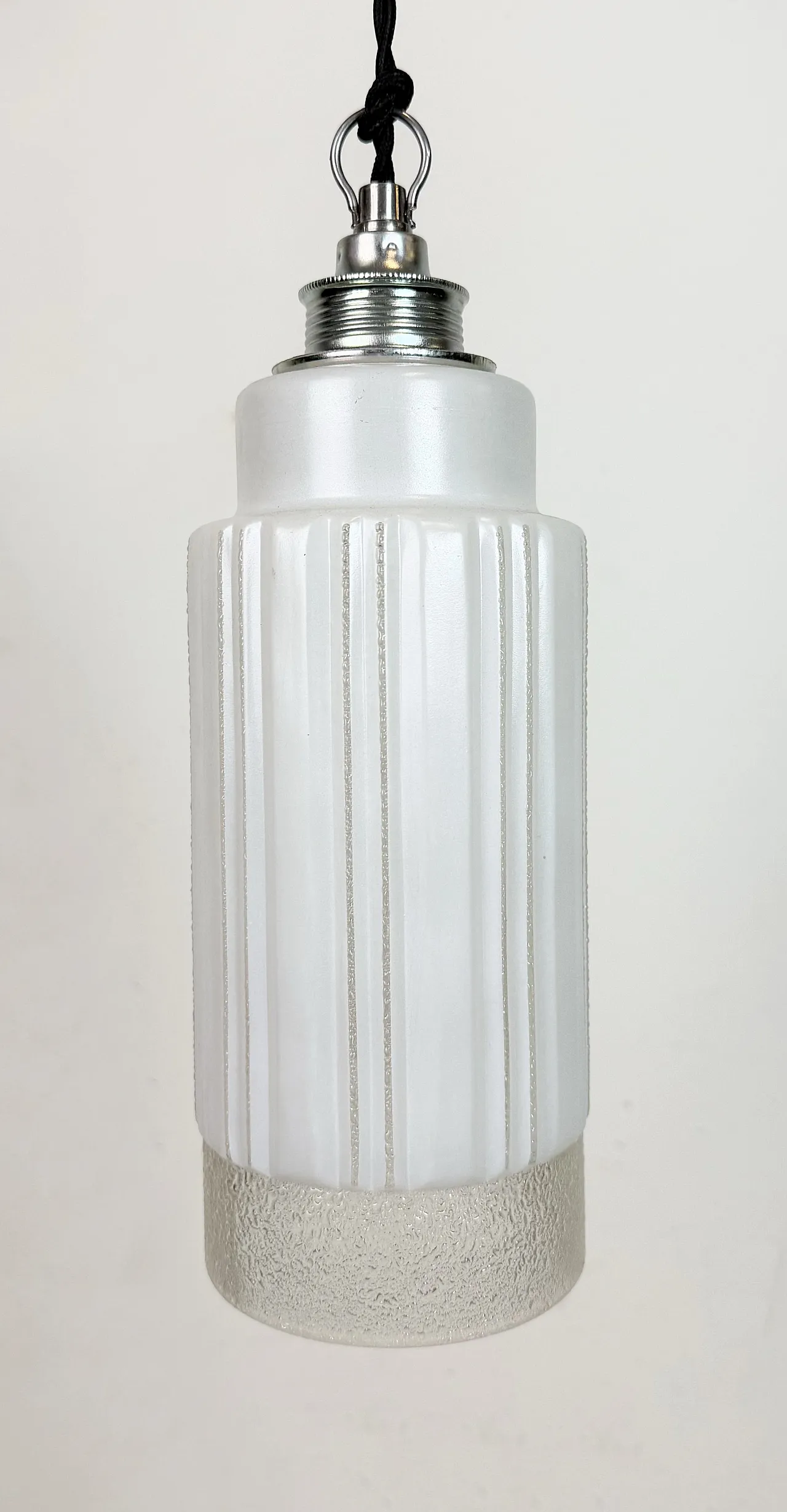 Lampada da soffitto vintage in vetro, anni '70 3