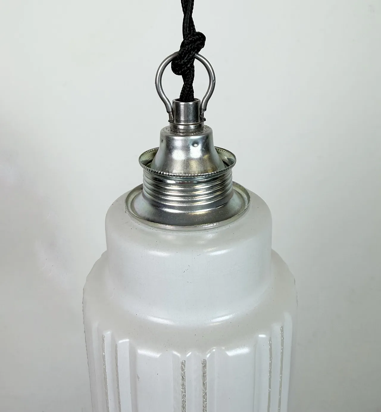 Lampada da soffitto vintage in vetro, anni '70 4