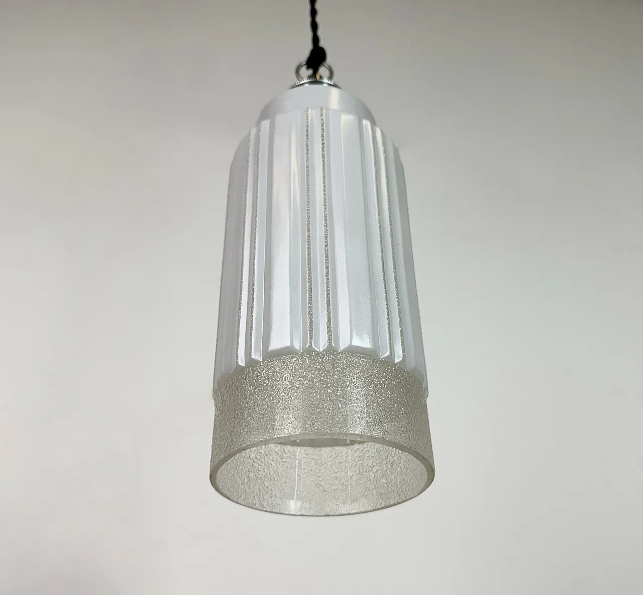 Lampada da soffitto vintage in vetro, anni '70 6