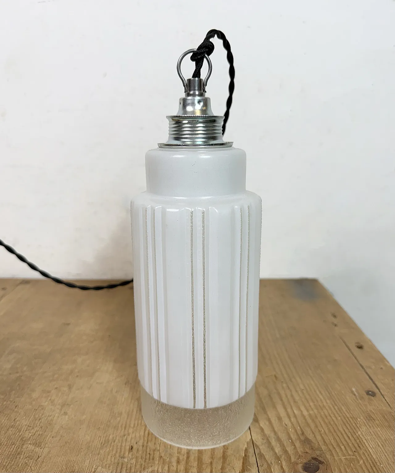 Lampada da soffitto vintage in vetro, anni '70 11