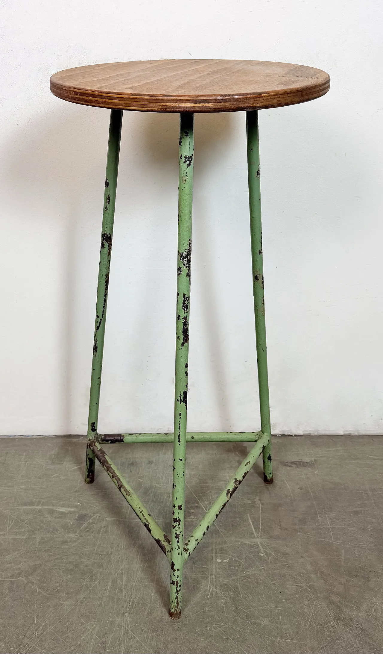 Green Industrial Workshop Stool, 1960s 3